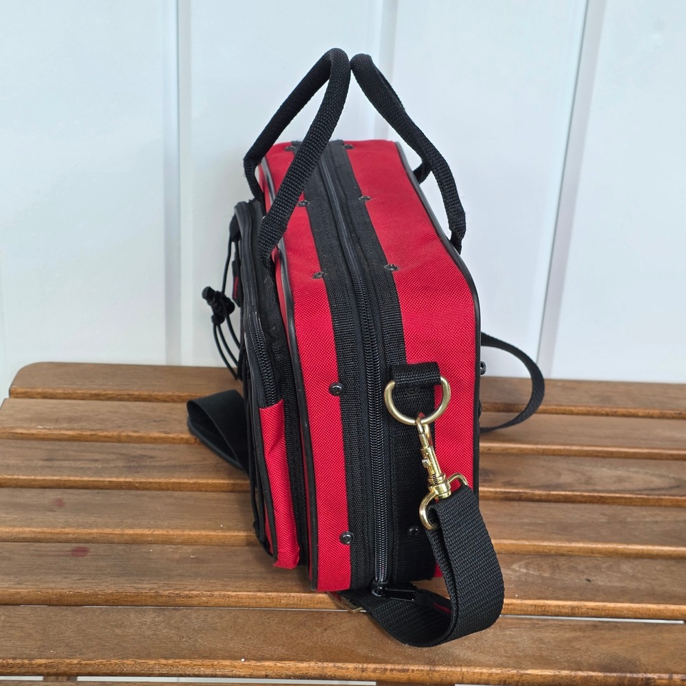 Gator Cases Red Padded Gear Bag Mixer Case with Shoulder Strap and Mesh Pocket - Picture 6 of 12